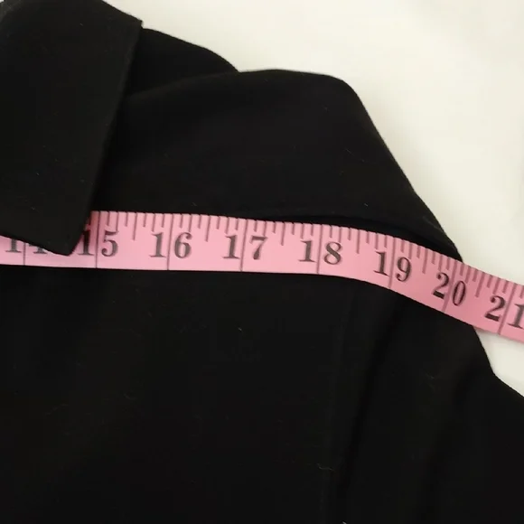 Anne Klein Black Maxi Hooded Coat Removable Hood Size 10 - Picture 9 of 11